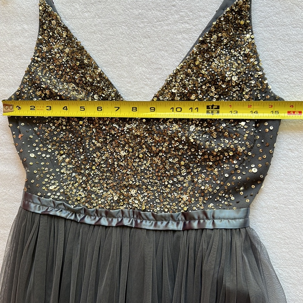 BHLDN Gown, Smokey Purple/Blue (depending on light), Size 4. - Picture 7 of 10